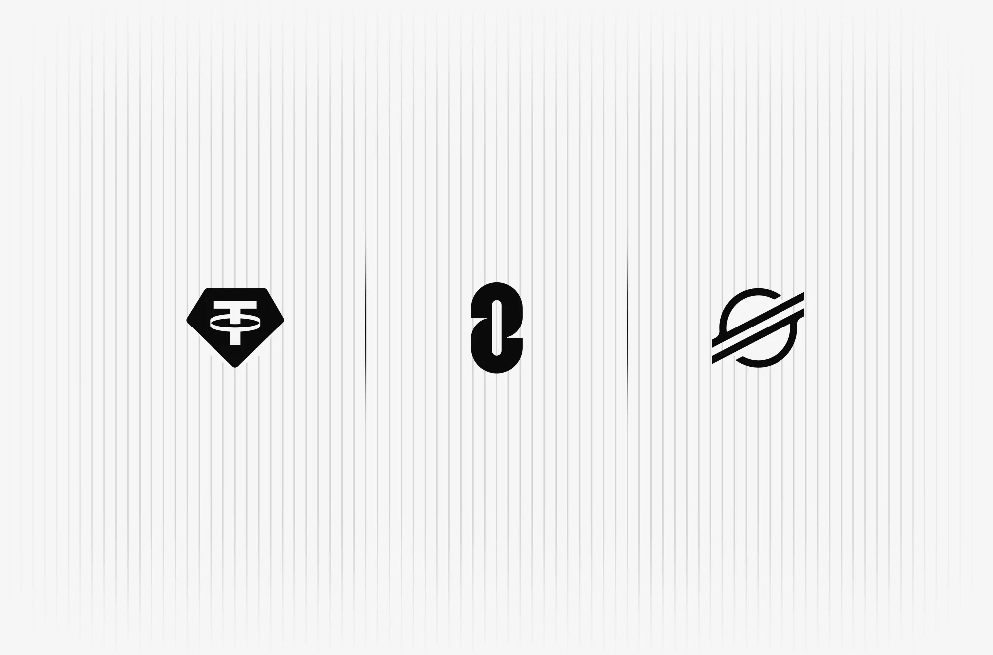 Tether, LayerZero, and Stellar logos